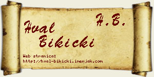 Hval Bikicki vizit kartica